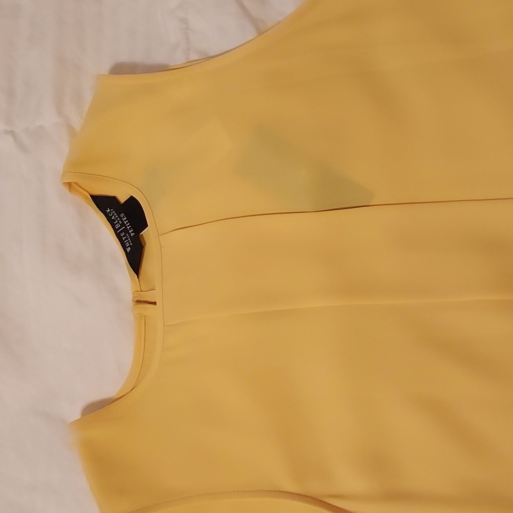 WHBM Yellow Pleated Shell - Picture 2 of 6